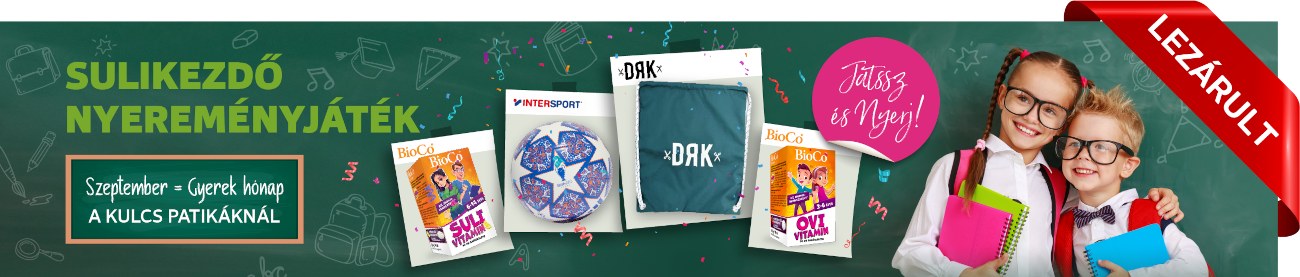 Sulikezdő Nyereményjáték a Kulcspatikákban - 2023 szeptember Sulikezdő Nyereményjáték a Kulcspatikákban - 2023 szeptember