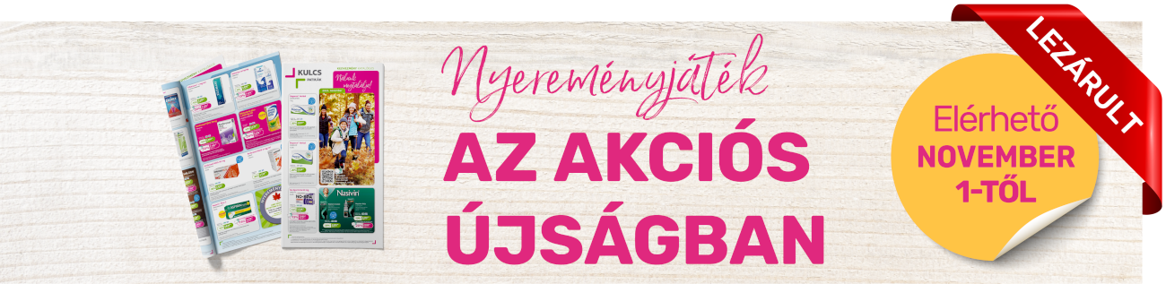 Nyereményjáték az akciós újságban - november Nyereményjáték az akciós újságban - november
