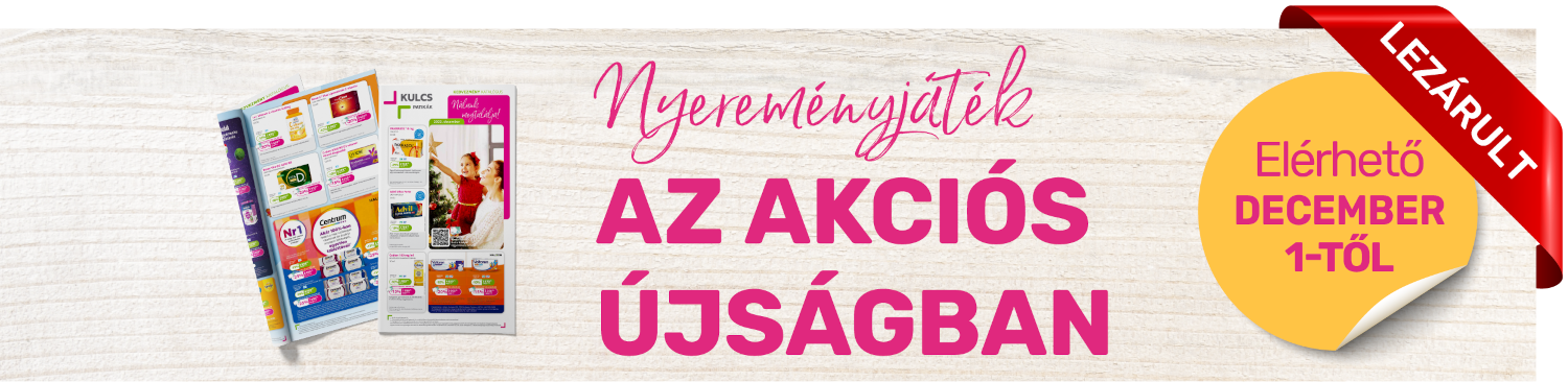 Nyereményjáték az akciós újságban - december Nyereményjáték az akciós újságban - december