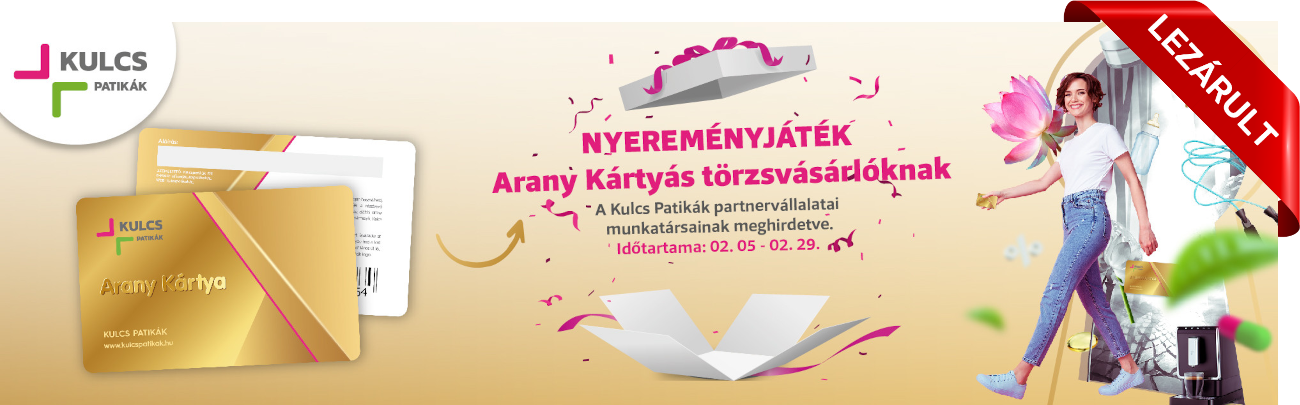 Nyereményjáték Arany Kártyás törzsvásárlóknak Nyereményjáték Arany Kártyás törzsvásárlóknak