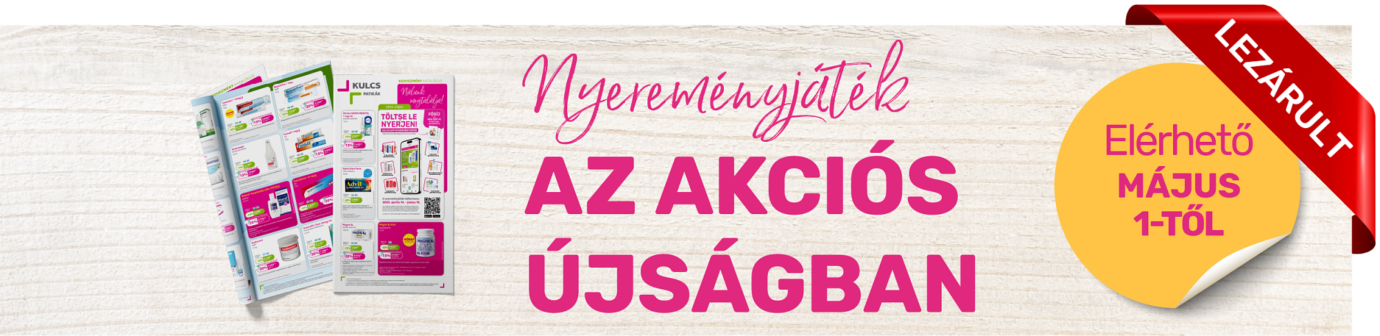 Nyereményjáték az akciós újságban – 2025. május Nyereményjáték az akciós újságban – 2025. május
